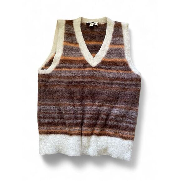 JANABELLE Women’s Colorful Fuzzy sweater-vest S Excellent Condition Very Cute! - Picture 1 of 7